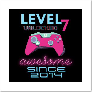 Level 7 Unlocked Awesome 2014 Video Gamer Posters and Art